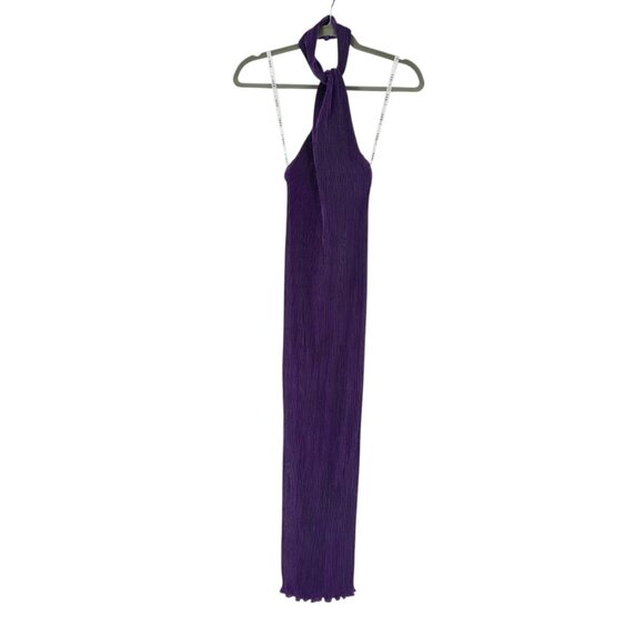 NWT L’idee Klum Lidi Pleated Bodycon Halter Gown in Arabia - Picture 3 of 12